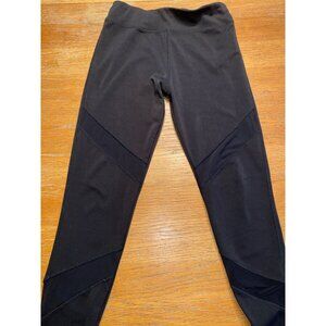 Black Leggings with Netting-M